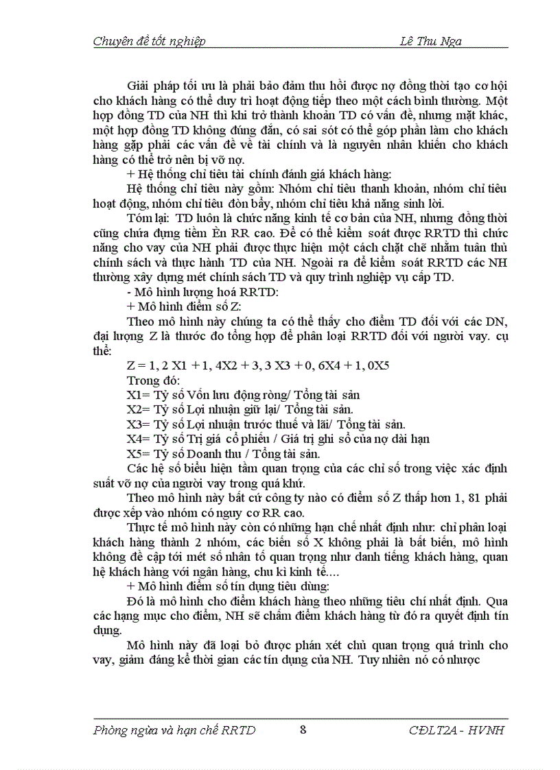 image for page Giải pháp phòng ngừa và hạn chế rủi ro tín dụng tại NHNo PTNT Huyện Ngọc Lặc Tỉnh Thanh Hoá
