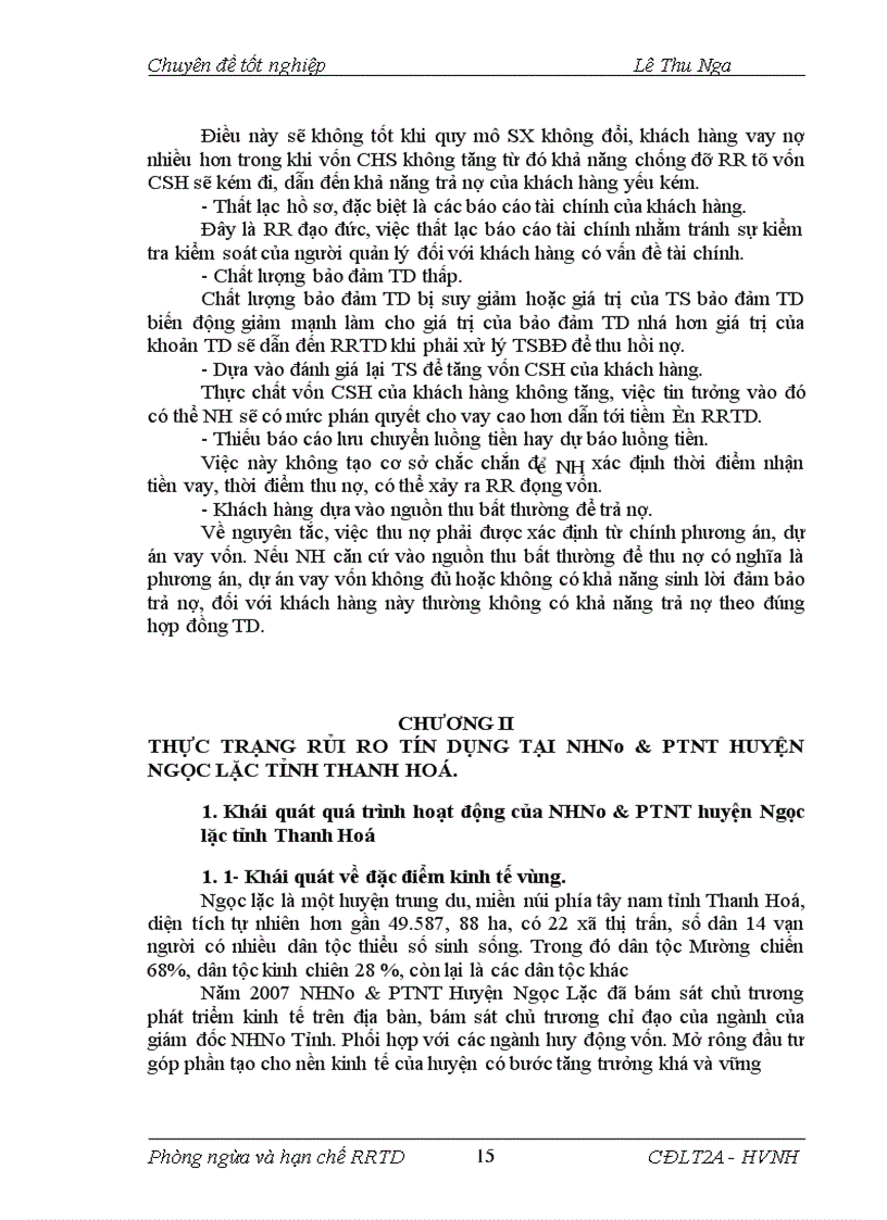 image for page Giải pháp phòng ngừa và hạn chế rủi ro tín dụng tại NHNo PTNT Huyện Ngọc Lặc Tỉnh Thanh Hoá