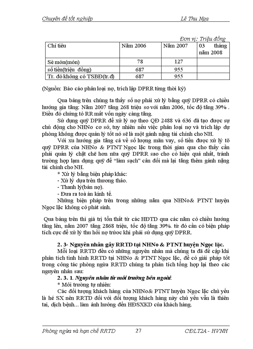 image for page Giải pháp phòng ngừa và hạn chế rủi ro tín dụng tại NHNo PTNT Huyện Ngọc Lặc Tỉnh Thanh Hoá
