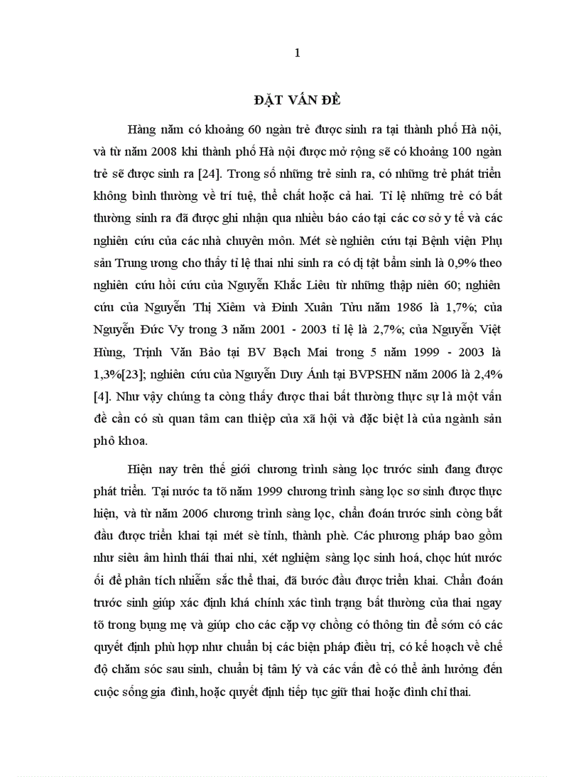 image for page Xác định tỉ lệ bất thường về nhiễm sắc thể qua chọc hút nước ối để nuôi cấy tế bào ối phân tích nhiễm sắc thể từ năm 2008 2009 tại Bệnh viện Phụ sản Trung ương và Bệnh viện Phụ sản Hà nội