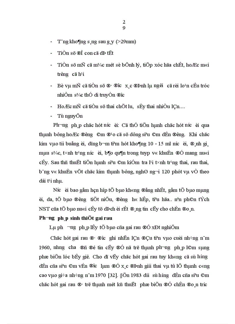 image for page Xác định tỉ lệ bất thường về nhiễm sắc thể qua chọc hút nước ối để nuôi cấy tế bào ối phân tích nhiễm sắc thể từ năm 2008 2009 tại Bệnh viện Phụ sản Trung ương và Bệnh viện Phụ sản Hà nội