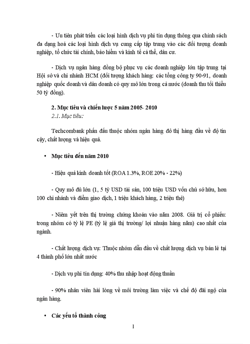 image for page Phương hướng và mục tiêu hoạt động của Techcombank trong thời gian tới