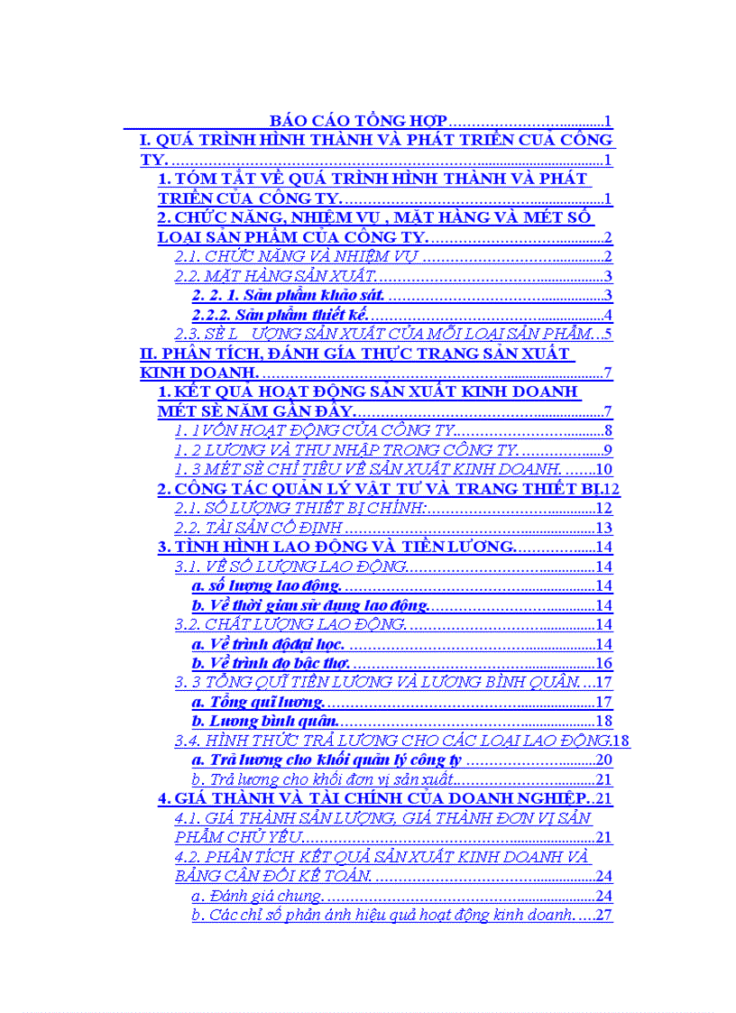 image for page Báo cáo thực tập tổng hợp tại Công ty tư vấn xây dựng thuỷ lợi 1