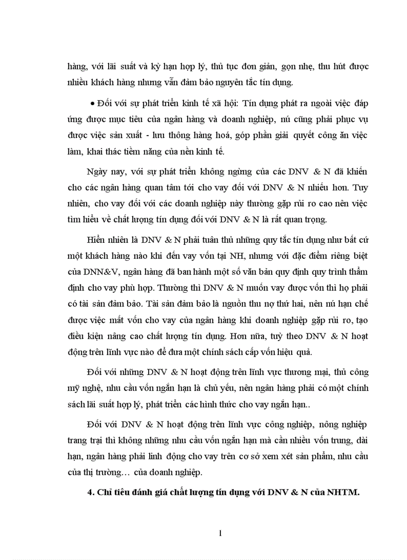 image for page Nâng cao chất lượng tín dụng đối với DNV N tại Sở Giao Dịch I Ngân hàng đầu tư phát triển VN