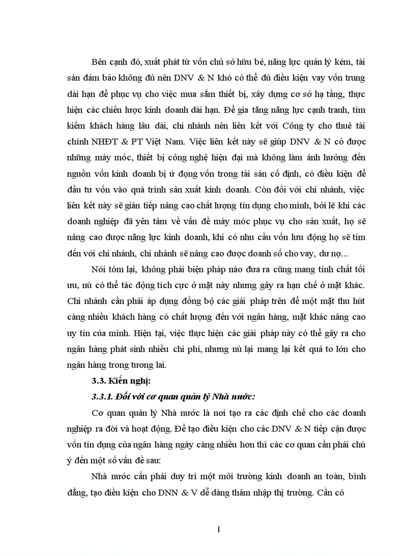 image for page Nâng cao chất lượng tín dụng đối với DNV N tại Sở Giao Dịch I Ngân hàng đầu tư phát triển VN