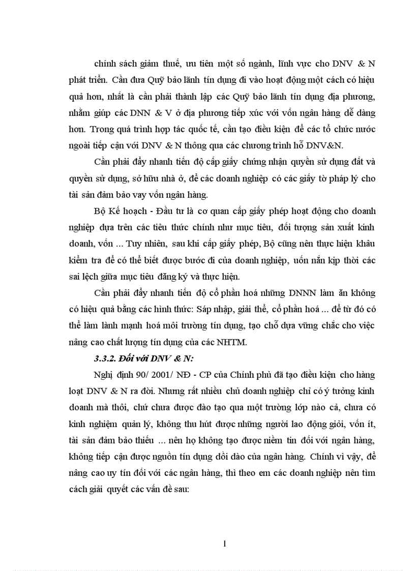 image for page Nâng cao chất lượng tín dụng đối với DNV N tại Sở Giao Dịch I Ngân hàng đầu tư phát triển VN