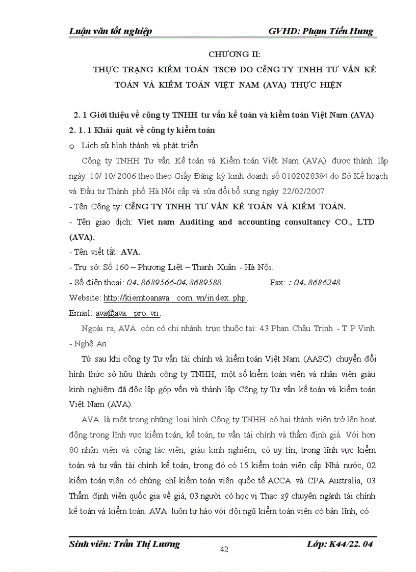 image for page Hoàn thiện quy trình kiểm toán tài sản cố định trong hoạt động kiểm toán của công ty TNHH tư vấn kế toán và kiểm toán Việt Nam AVA 1