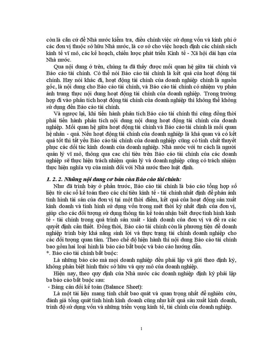 image for page Báo cáo tài chính với việc phân tích tình hình tài chính của doanh nghiệp
