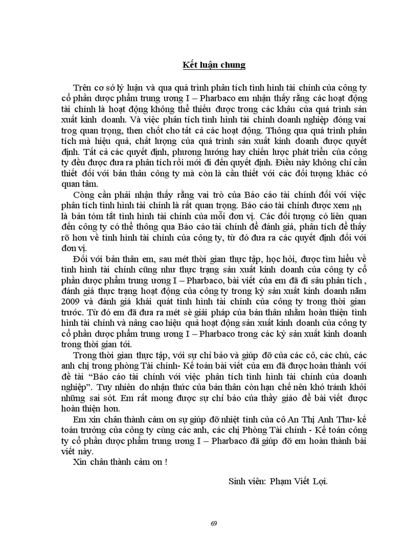 image for page Báo cáo tài chính với việc phân tích tình hình tài chính của doanh nghiệp