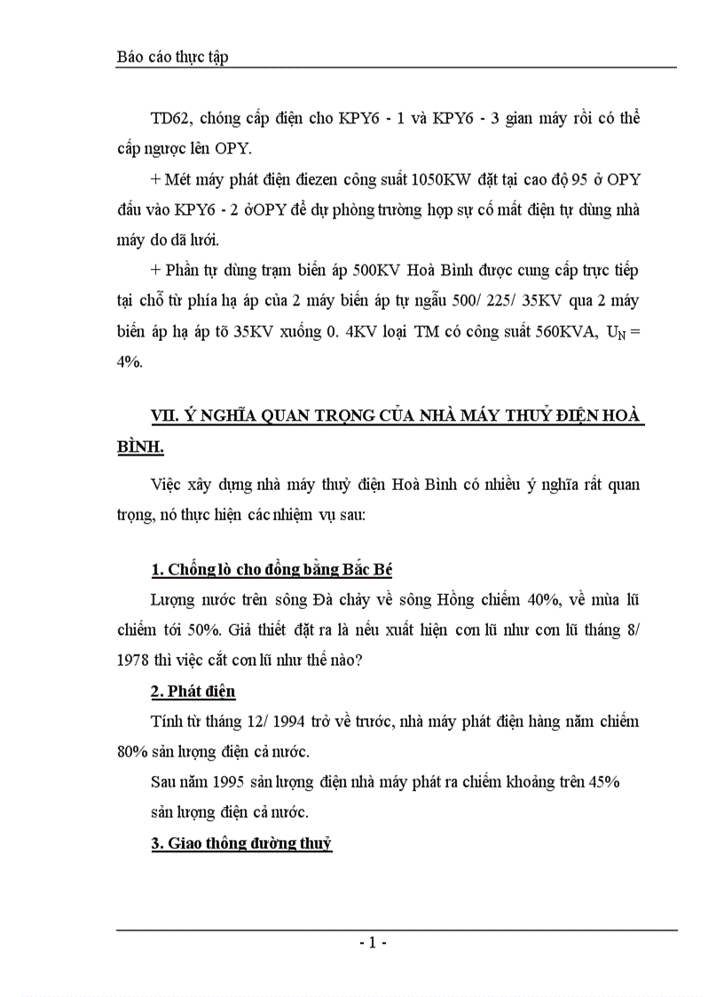 image for page Sản xuất đIện trong nhà máy thuỷ đIện hoà bình