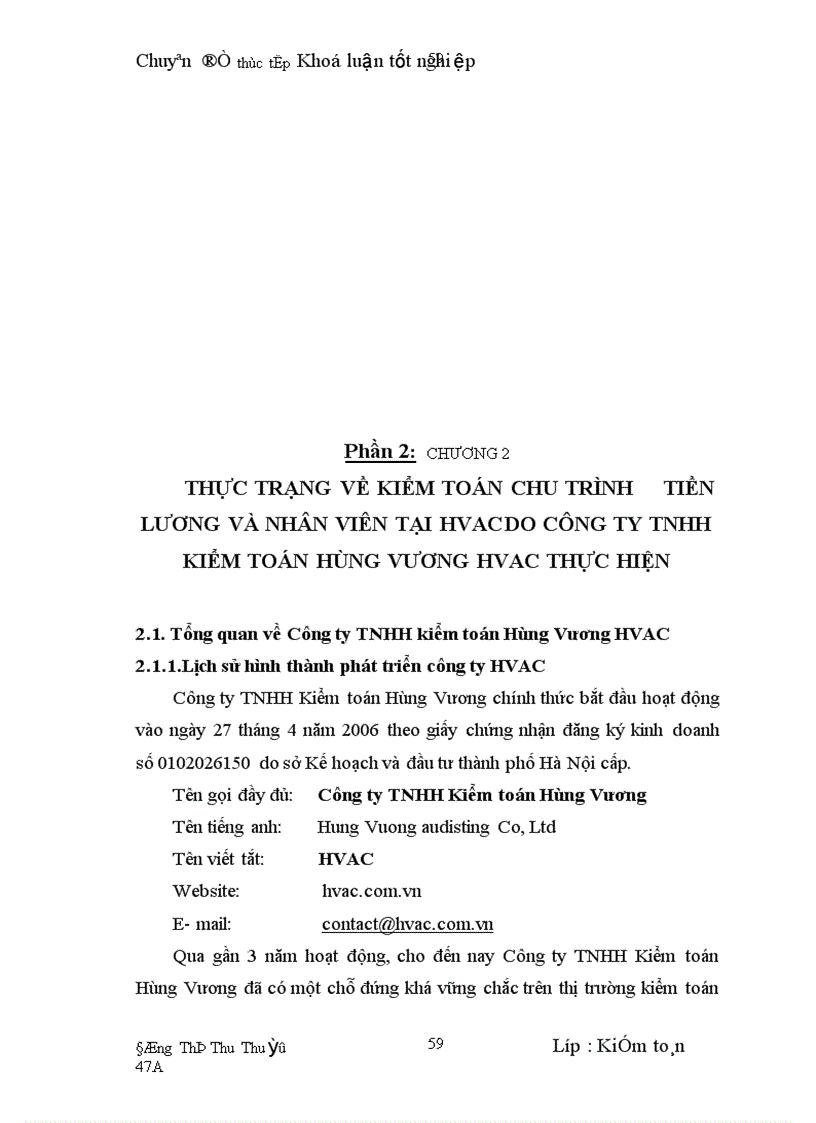 image for page Hoàn thiện kiểm toán chu trình tiền lương và nhân viên trong kiểm toán Báo cáo tài chính do Công ty Kiểm toán HVAC thực hiện