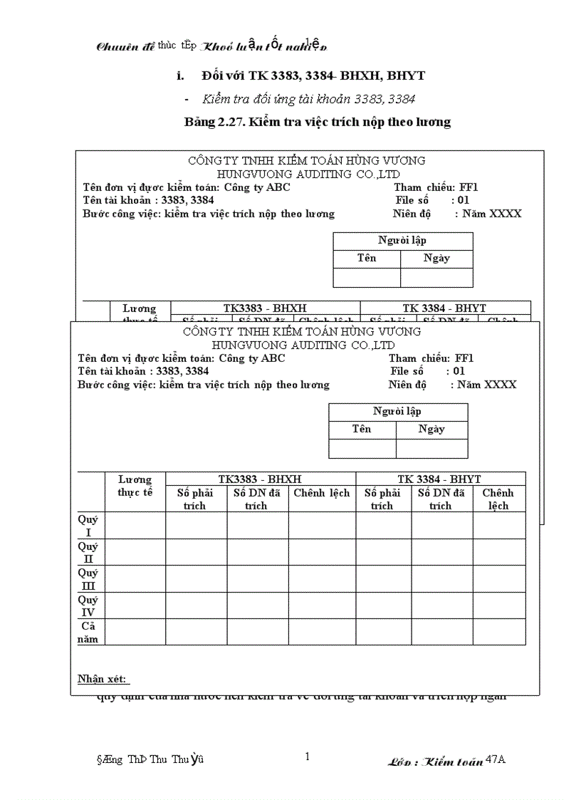 image for page Hoàn thiện kiểm toán chu trình tiền lương và nhân viên trong kiểm toán Báo cáo tài chính do Công ty Kiểm toán HVAC thực hiện
