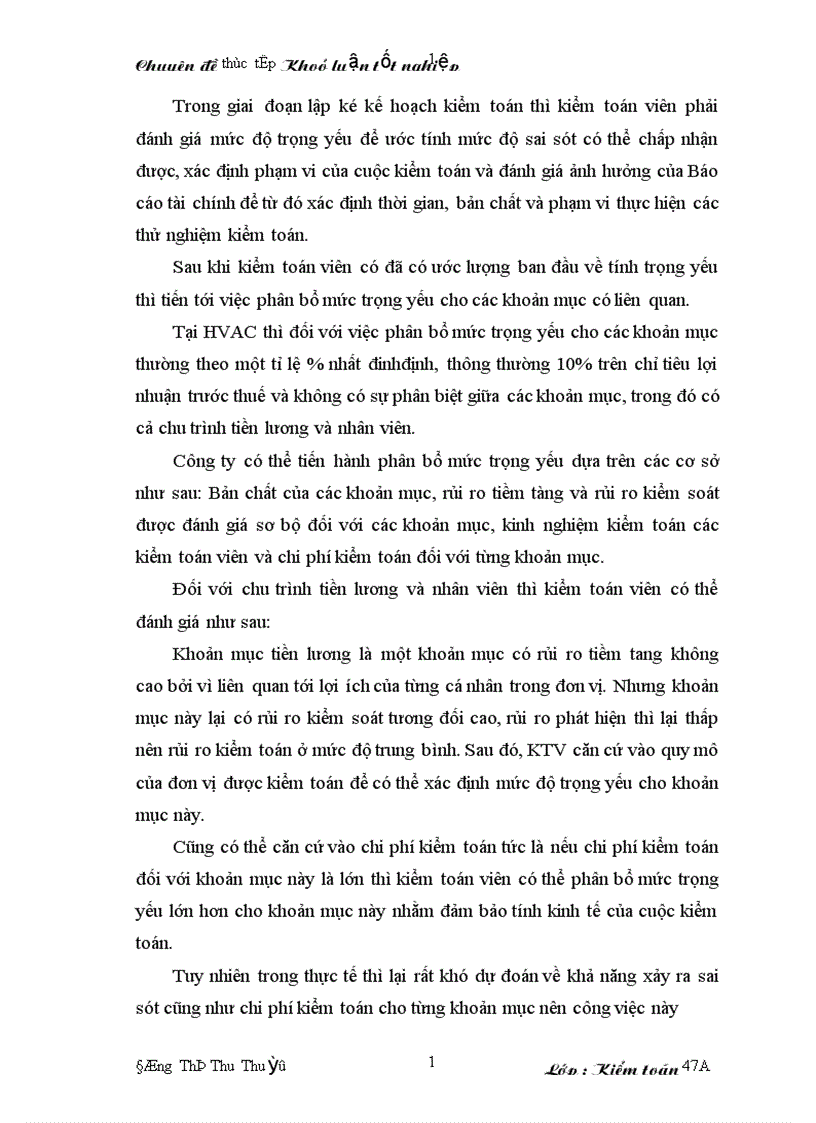 image for page Hoàn thiện kiểm toán chu trình tiền lương và nhân viên trong kiểm toán Báo cáo tài chính do Công ty Kiểm toán HVAC thực hiện