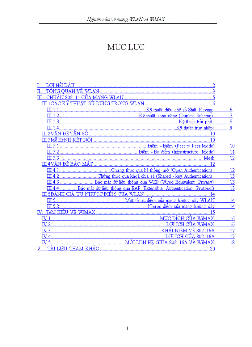 Nghiên cứu về mạng WLAN và WiMAX