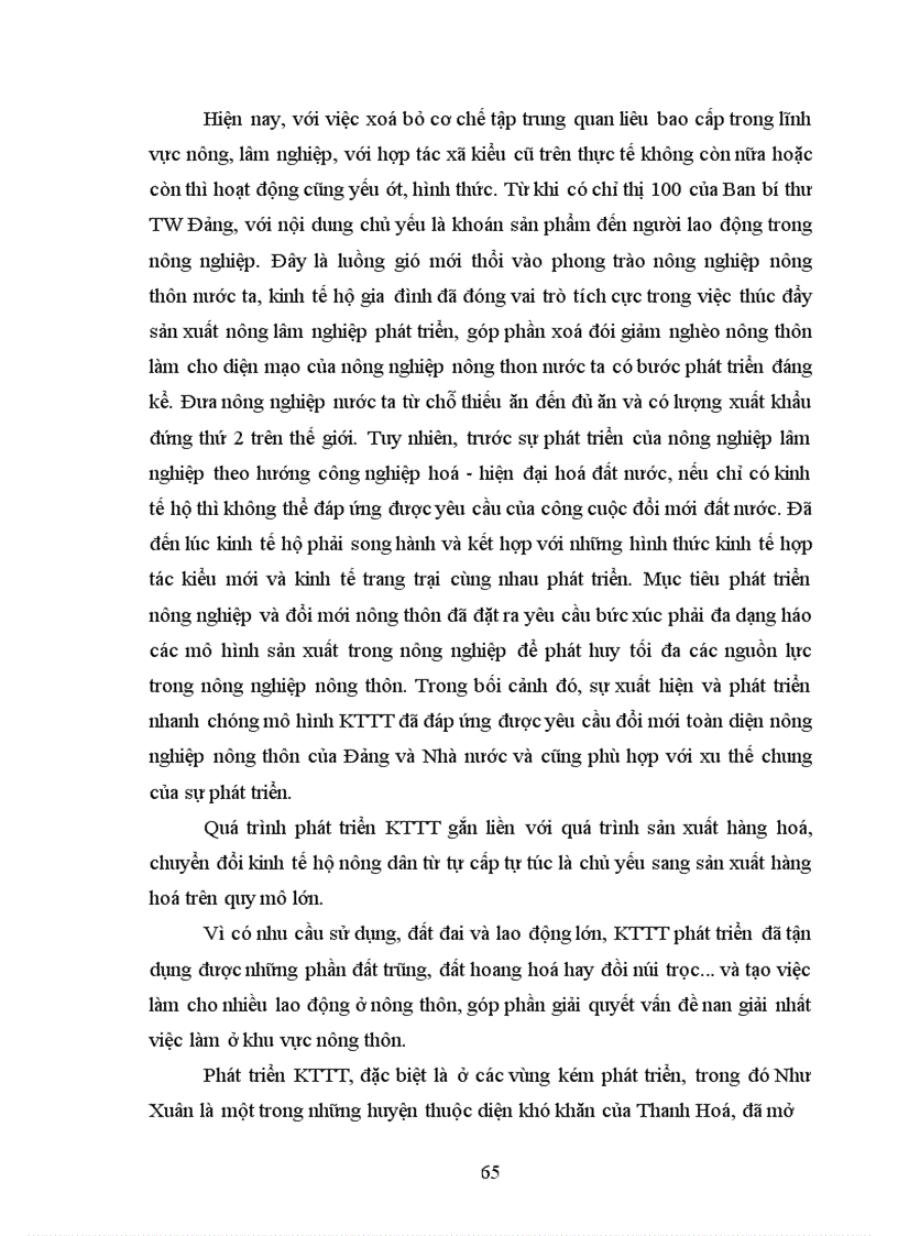 image for page Phương hướng và giải pháp phát triển kinh tế trang trại trên địa bàn huyện Như Xuân Thanh Hoá giai đoạn 2006 2010