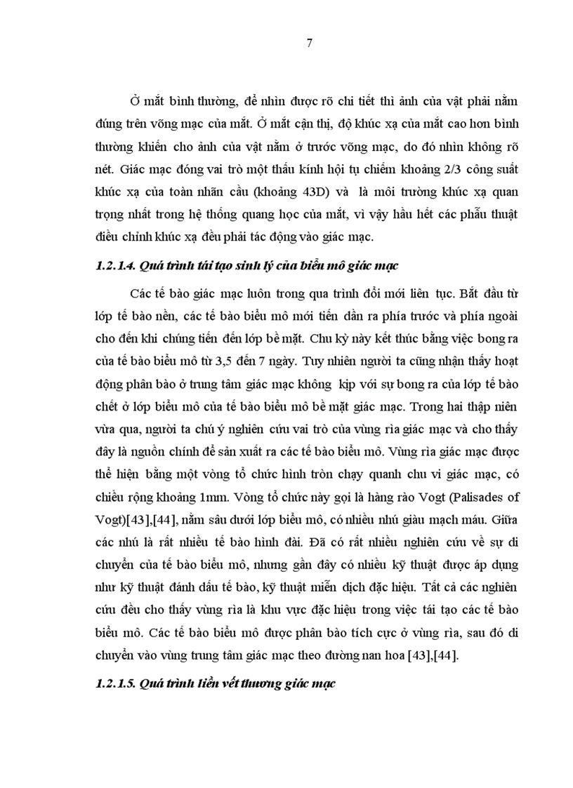 image for page Nghiên cứu sự thay đổi thị lực và khúc xạ sau phẫu thuật Lasik và một số yếu tố liên quan