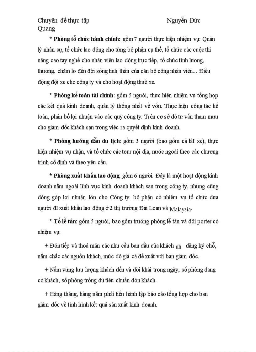 image for page Thực trạng và một số giải pháp nhằm hoàn thiện chất lượng phục vụ buồng tại Khách Sạn du lịch Thái Bình