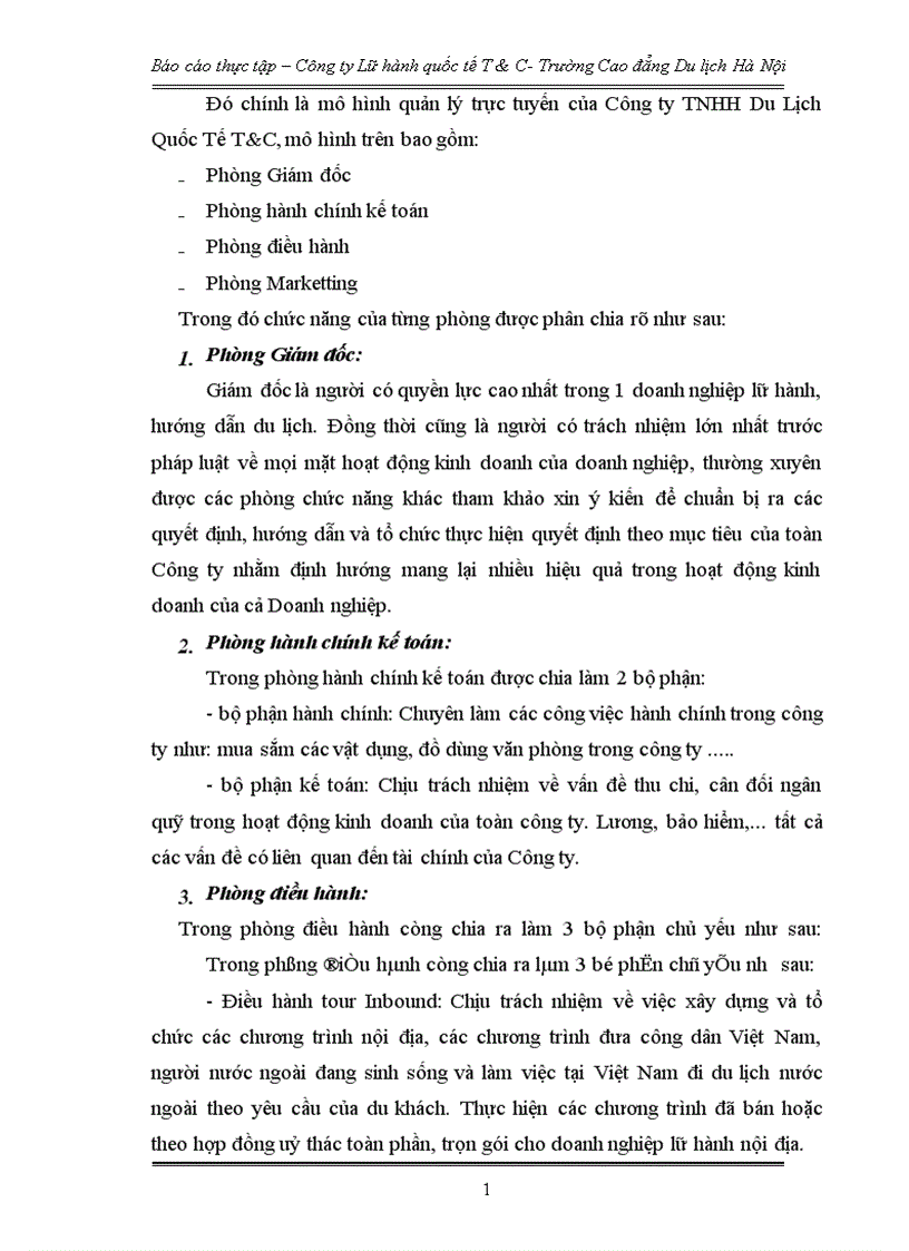 image for page Hoạt động marketing của Công ty Lữ hành quốc tế T C