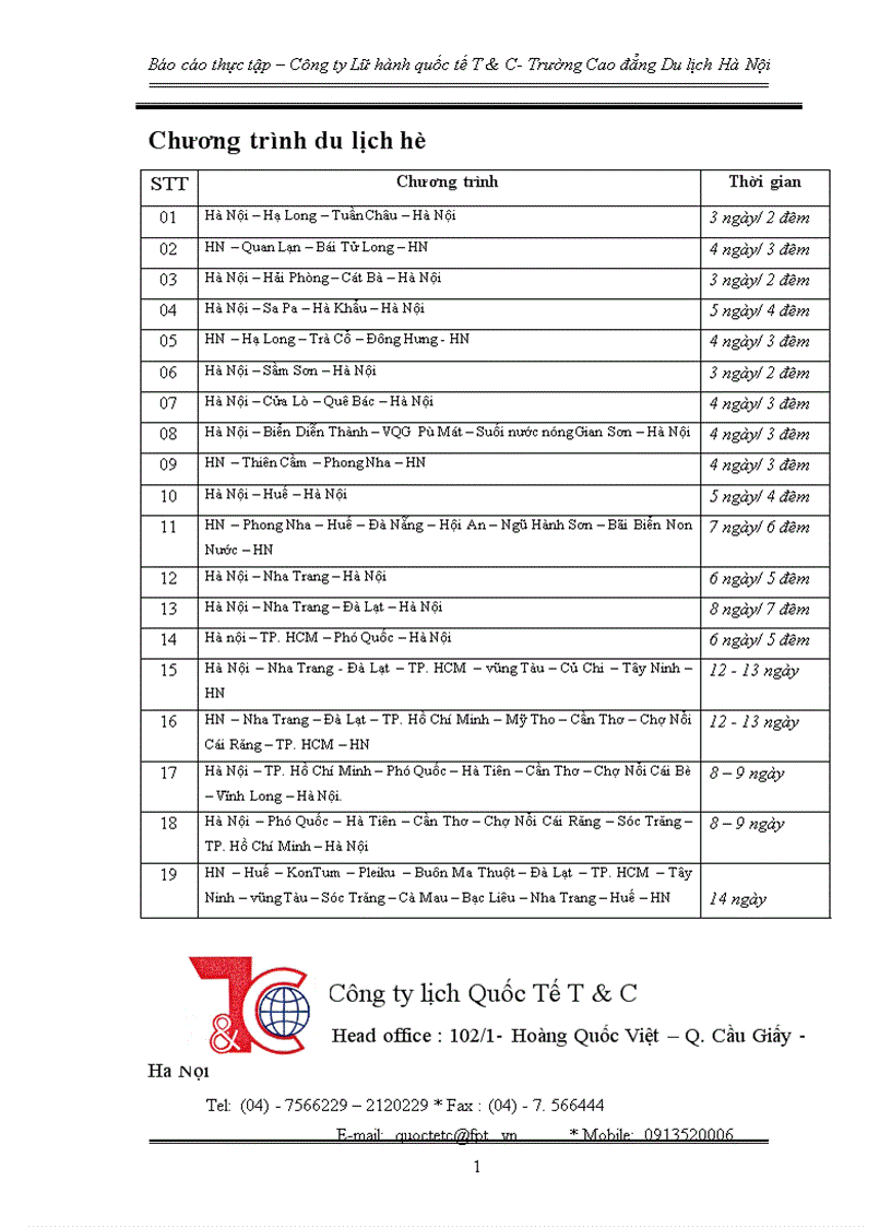 image for page Hoạt động marketing của Công ty Lữ hành quốc tế T C