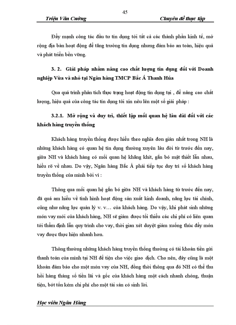 image for page Nâng cao chất lượng tín dụng Ngân hàng đối với Doanh nghiệp vừa và nhỏ tại Ngân hàng thương mại cổ phần Bắc Á chi nhanh Thanh Hóa
