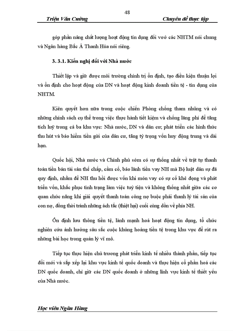image for page Nâng cao chất lượng tín dụng Ngân hàng đối với Doanh nghiệp vừa và nhỏ tại Ngân hàng thương mại cổ phần Bắc Á chi nhanh Thanh Hóa