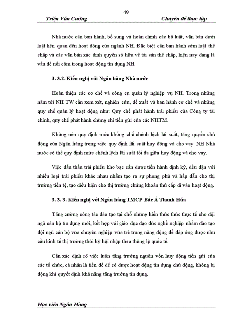 image for page Nâng cao chất lượng tín dụng Ngân hàng đối với Doanh nghiệp vừa và nhỏ tại Ngân hàng thương mại cổ phần Bắc Á chi nhanh Thanh Hóa