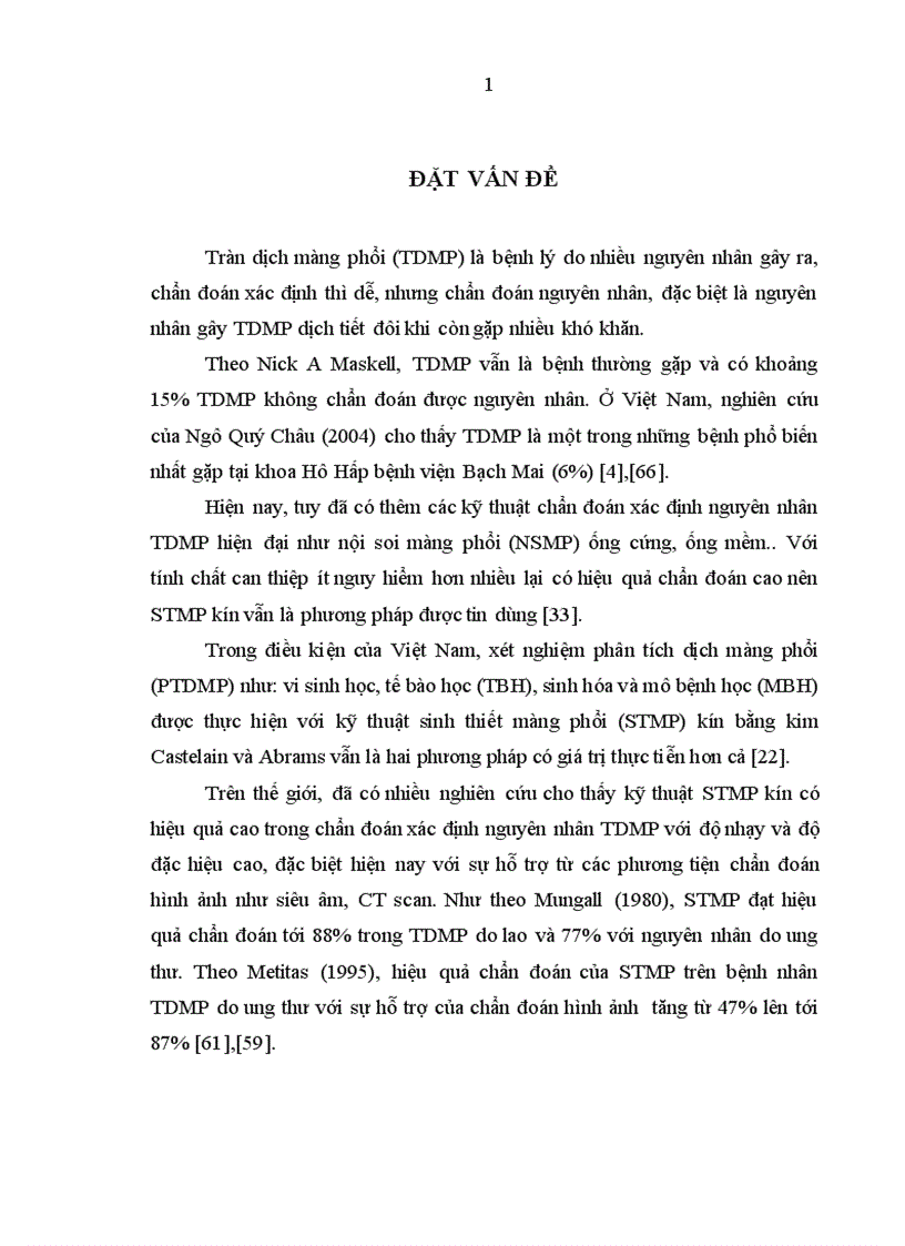 image for page Nghiên cứu giá trị của kỹ thuật sinh thiết màng phổi bằng kim Castelain trong tràn dịch màng phổi dịch ít tại khoa Hô Hấp Bệnh viện Bạch Mai