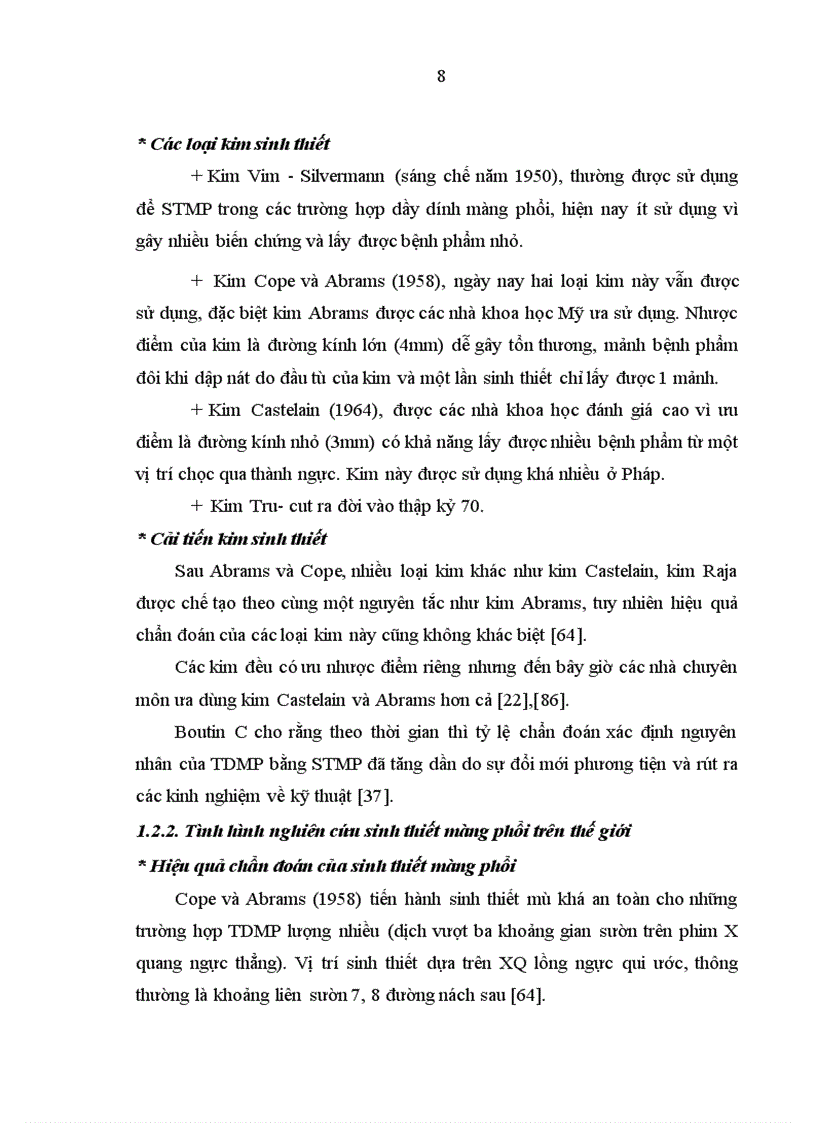 image for page Nghiên cứu giá trị của kỹ thuật sinh thiết màng phổi bằng kim Castelain trong tràn dịch màng phổi dịch ít tại khoa Hô Hấp Bệnh viện Bạch Mai