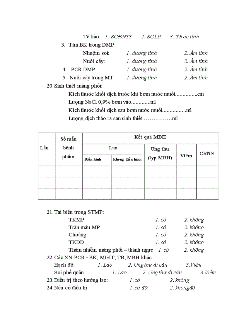image for page Nghiên cứu giá trị của kỹ thuật sinh thiết màng phổi bằng kim Castelain trong tràn dịch màng phổi dịch ít tại khoa Hô Hấp Bệnh viện Bạch Mai