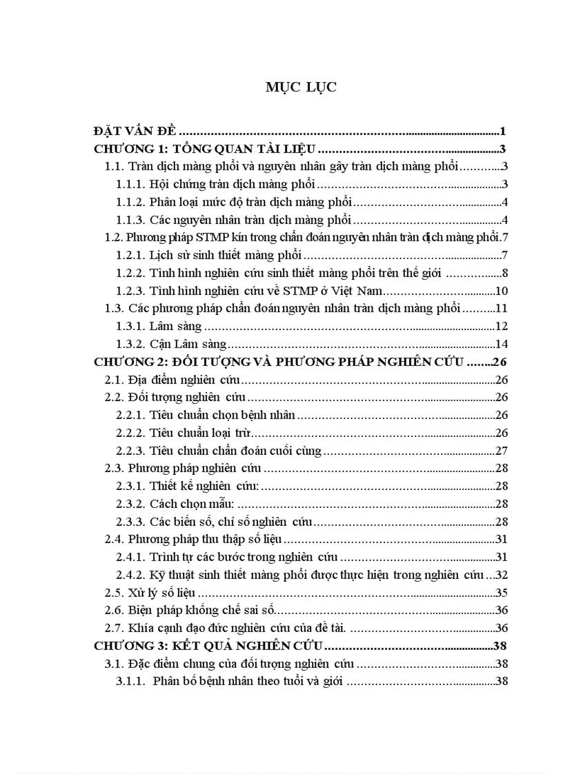 image for page Nghiên cứu giá trị của kỹ thuật sinh thiết màng phổi bằng kim Castelain trong tràn dịch màng phổi dịch ít tại khoa Hô Hấp Bệnh viện Bạch Mai