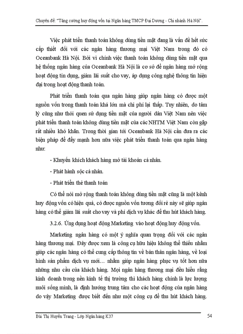 image for page Tăng cường huy động vốn tại Ngân hàng TMCP Đại Dương Chi nhánh Hà Nội