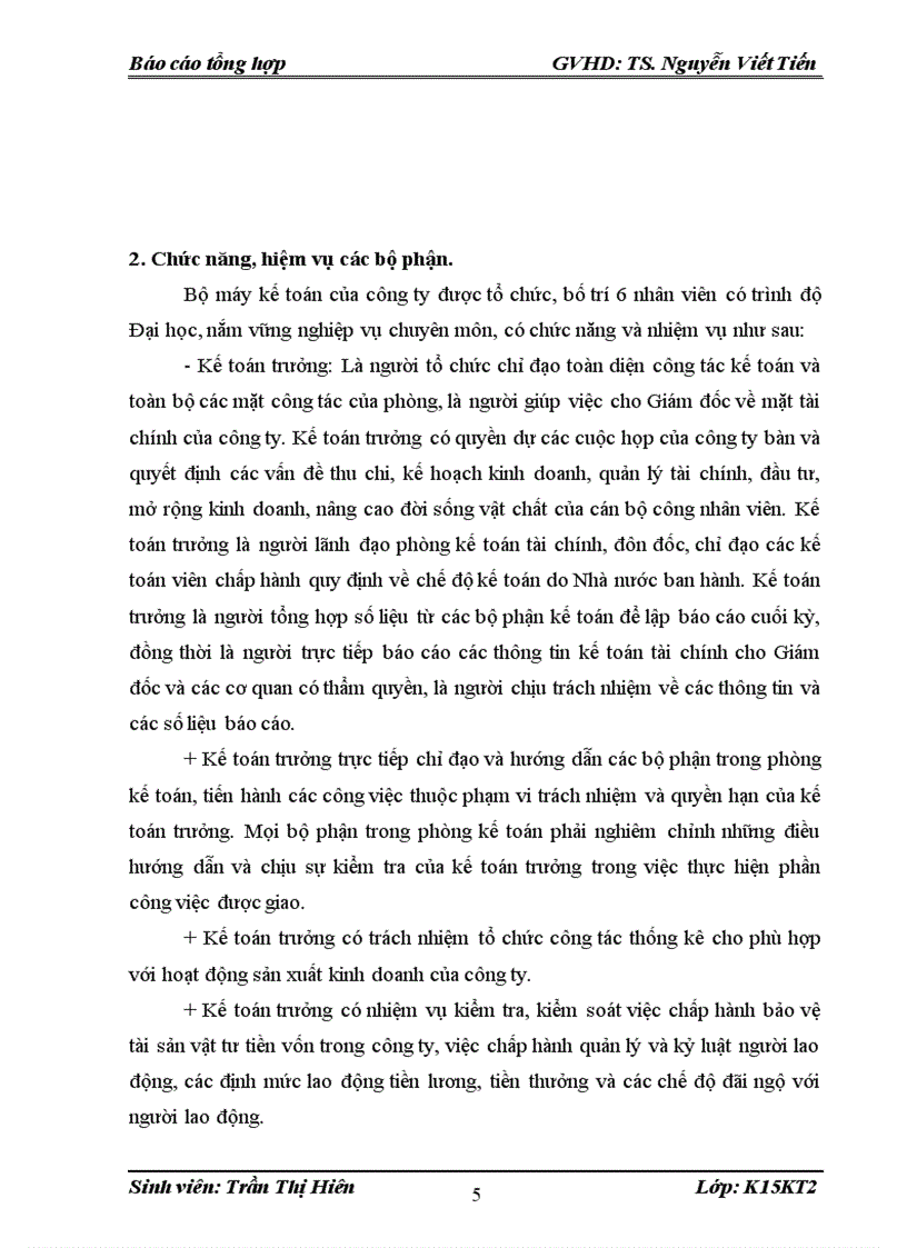 image for page Báo cáo thực tập tổng hợp tại Công ty TNHH Thắng Hoàng Trung