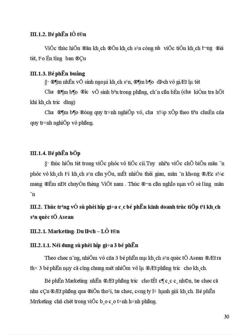 image for page Một số giải pháp tăng cường sự phối hợp giữa các bộ phận kinh doanh trực tiếp nhằm nâng cao chất lượng dịch vụ tại khách sạn quốc tế Asean
