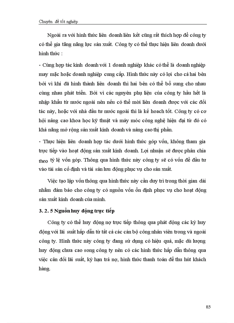 image for page Giải pháp chủ yếu tạo lập vốn cho hoạt động sản xuất kinh doanh ở Công ty cổ phần May Thăng Long 1