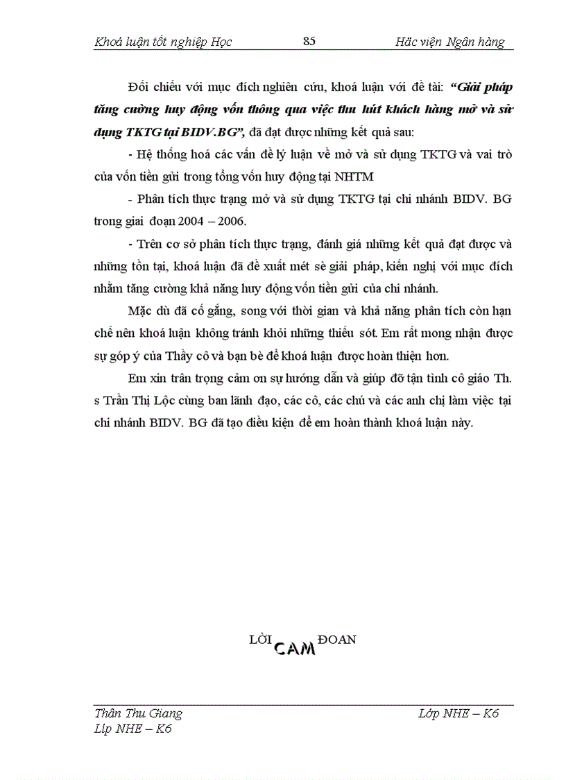 image for page Giải pháp tăng cường huy động vốn thông qua việc thu hút khách hàng mở và sử dụng TKTG tại BIDV BG