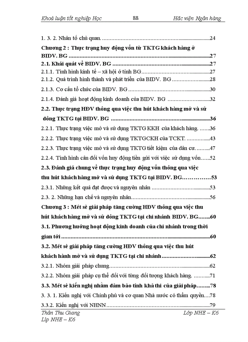 image for page Giải pháp tăng cường huy động vốn thông qua việc thu hút khách hàng mở và sử dụng TKTG tại BIDV BG