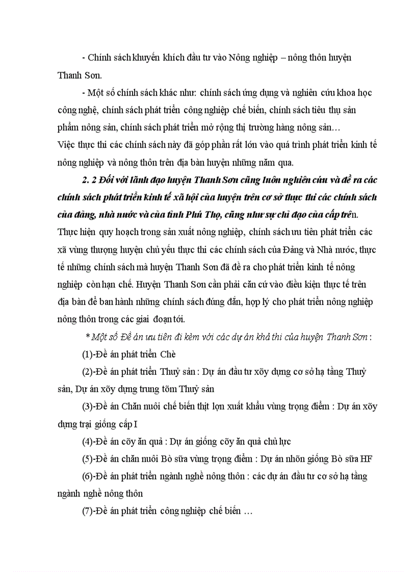 image for page Thực trạng và một số chính sách phát triển kinh tế nông nghiệp nông thôn huyện Thanh Sơn tỉnh Phú Thọ giai đoạn 2006 2010