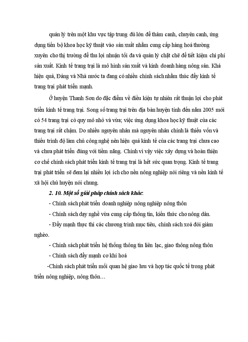 image for page Thực trạng và một số chính sách phát triển kinh tế nông nghiệp nông thôn huyện Thanh Sơn tỉnh Phú Thọ giai đoạn 2006 2010