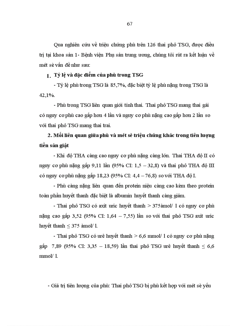 image for page Nghiên cứu về mối liên quan và giá trị tiên lượng của triệu chứng phù với các triệu chứng khác trong tiền sản giật 1