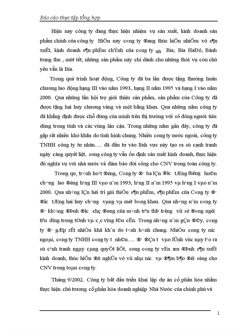 image for page Báo cáo thực tập tổng hợp tại Công ty CP Liên hợp Thực phẩm Hà Tây