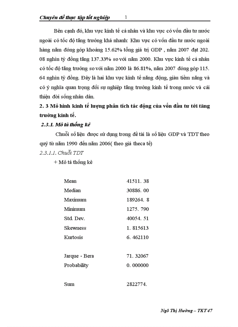 image for page Sử dụng mô hình kinh tế lượng phân tích tác động của vốn đầu tư phát triển tới tăng trưỏng kinh tê Việt Nam