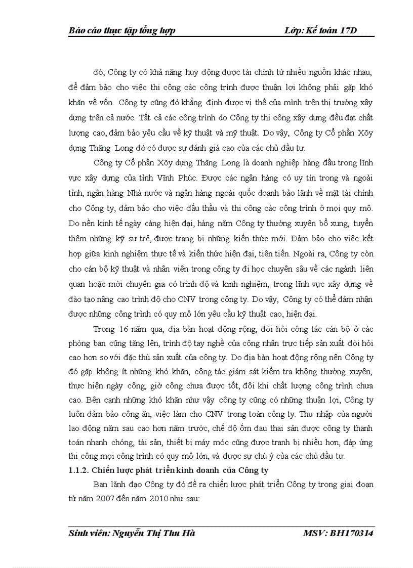 image for page Đánh giá và nhận xét về tình hình tổ chức bộ máy kế toán Công ty Cổ phần Xây dựng Thăng Long 1