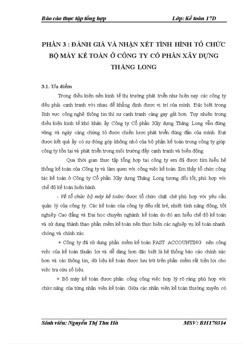 image for page Đánh giá và nhận xét về tình hình tổ chức bộ máy kế toán Công ty Cổ phần Xây dựng Thăng Long 1