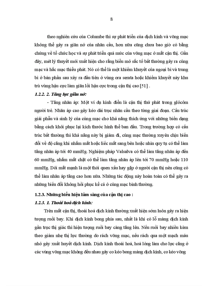 image for page Mô tả những biểu hiện của mắt cận thị cao trên lâm sàng cận lâm sàng siêu âm điện võng mạc và chụp cắt lớp võng mạc 1