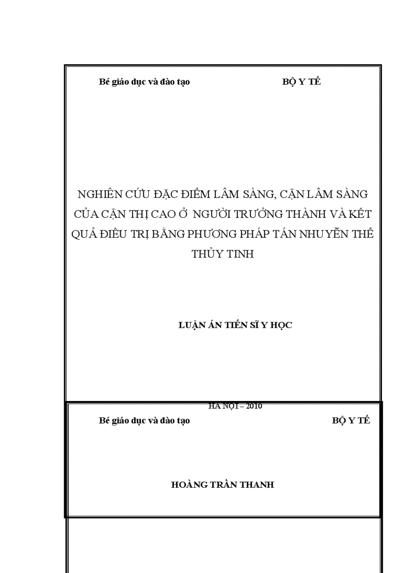 image for page Mô tả những biểu hiện của mắt cận thị cao trên lâm sàng cận lâm sàng siêu âm điện võng mạc và chụp cắt lớp võng mạc 1