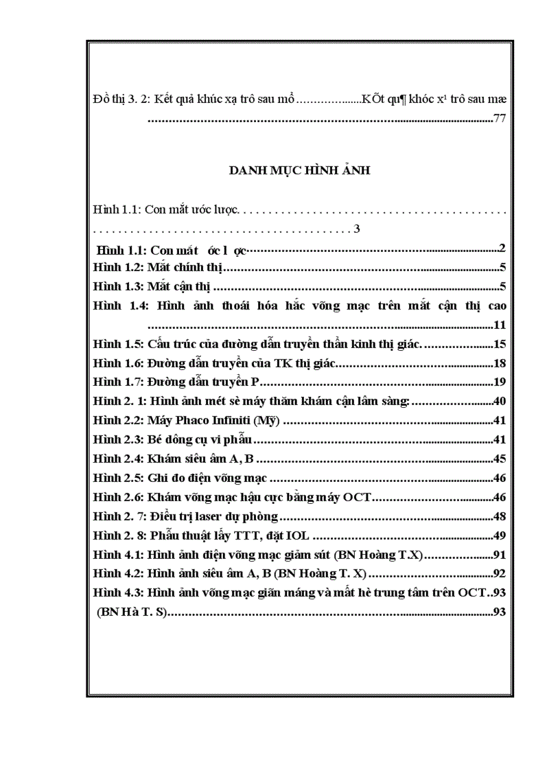 image for page Mô tả những biểu hiện của mắt cận thị cao trên lâm sàng cận lâm sàng siêu âm điện võng mạc và chụp cắt lớp võng mạc 1