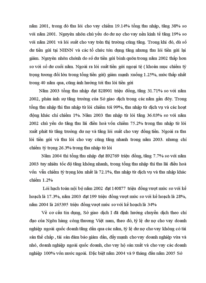 image for page Phân tích các mặt hoạt động sản xuất kinh doanh chủ yếu của Sở giao dịch I Ngân hàng công thương Việt nam