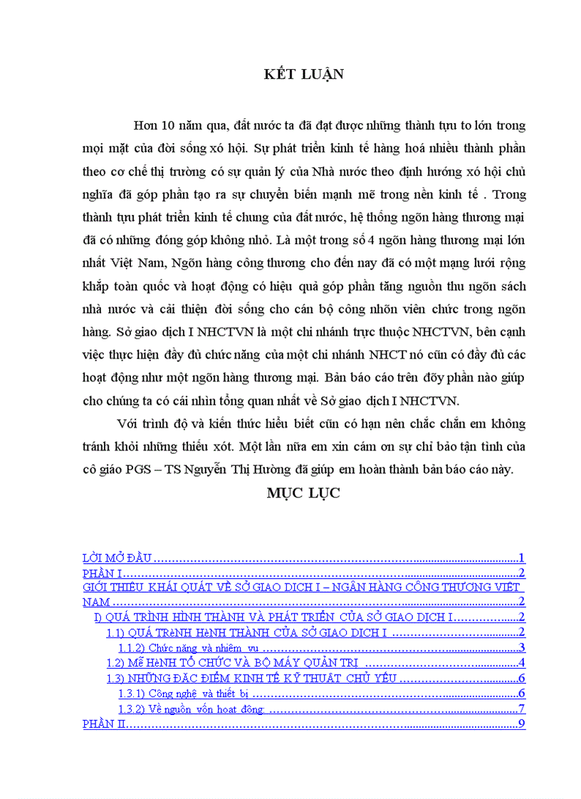 image for page Phân tích các mặt hoạt động sản xuất kinh doanh chủ yếu của Sở giao dịch I Ngân hàng công thương Việt nam