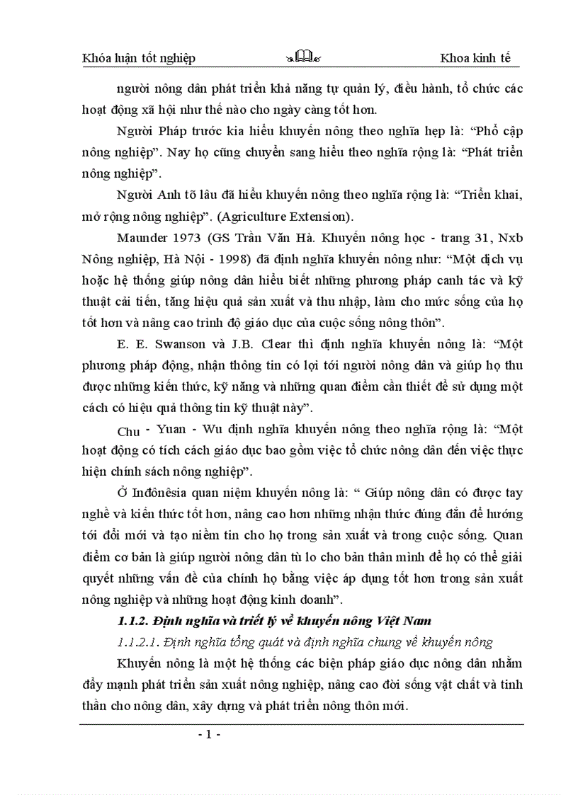 image for page Thực trạng và những giải pháp khuyến nông nhằm nâng cao hiệu quả sản xuất lúa của hợp tác xã Phong Vân huyện Ba Vì tỉnh Hà Tây 1