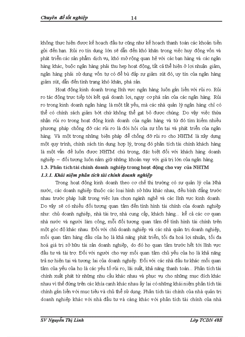 image for page Nâng cao chất lượng phân tích tài chính doanh nghiệp đối với khách hàng trong hoạt động cho vay tại chi nhánh Ngân hàng Đầu tư Phát triển Hà Nội 1